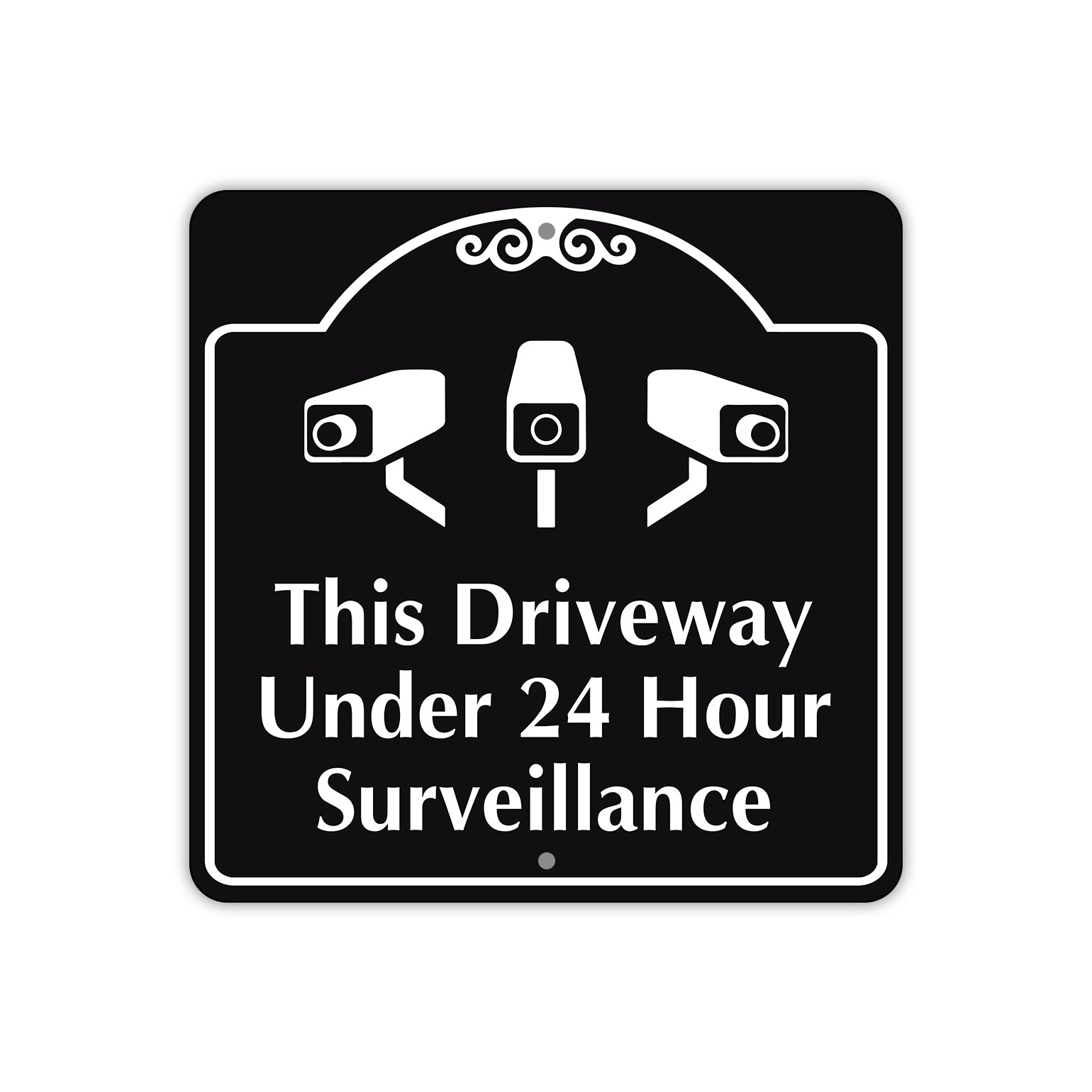 This Driveway Under 24 Hours Surveillance Metal Sign  