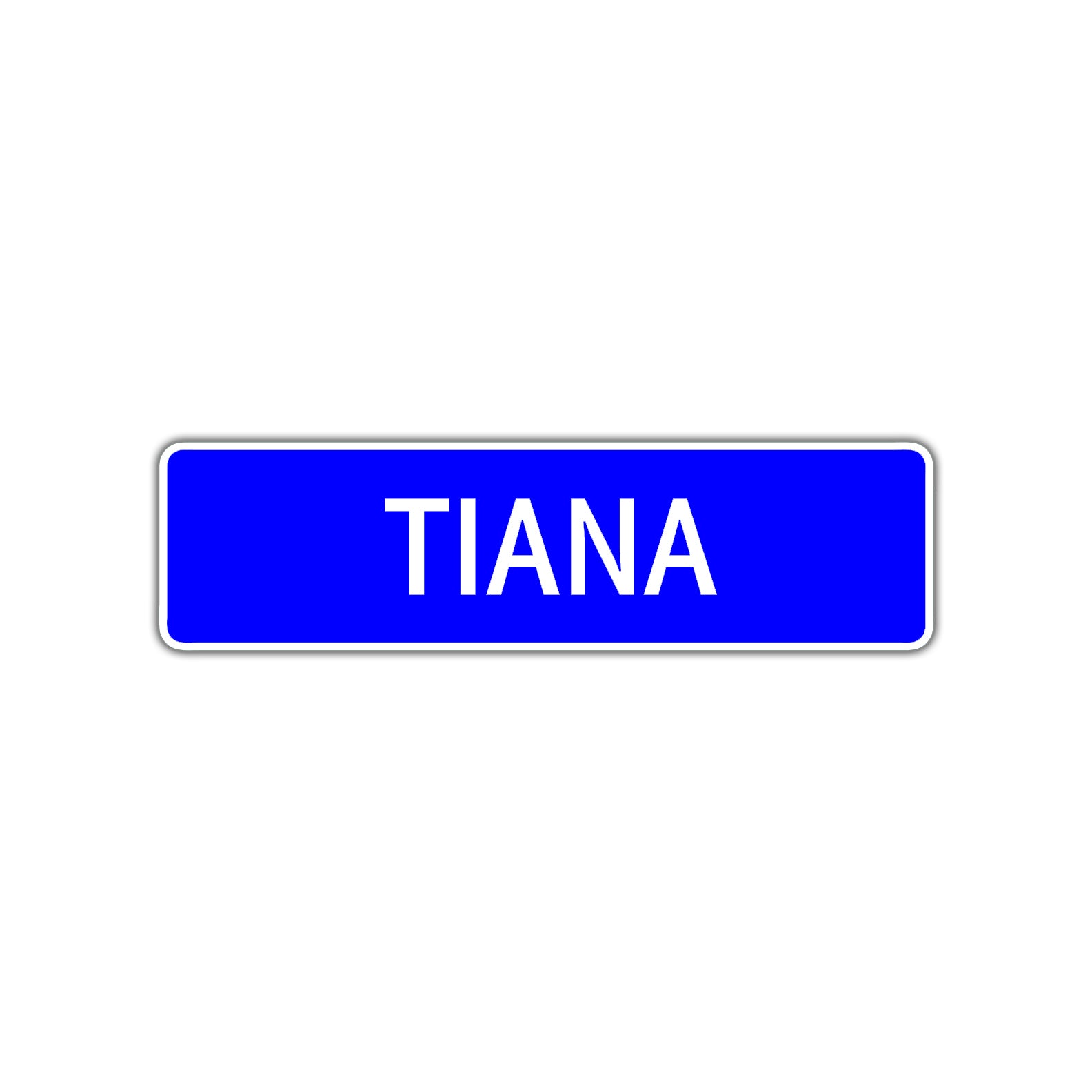 Tiana Street Metal Sign Plate