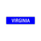 Virginia Street Metal Sign Plate
