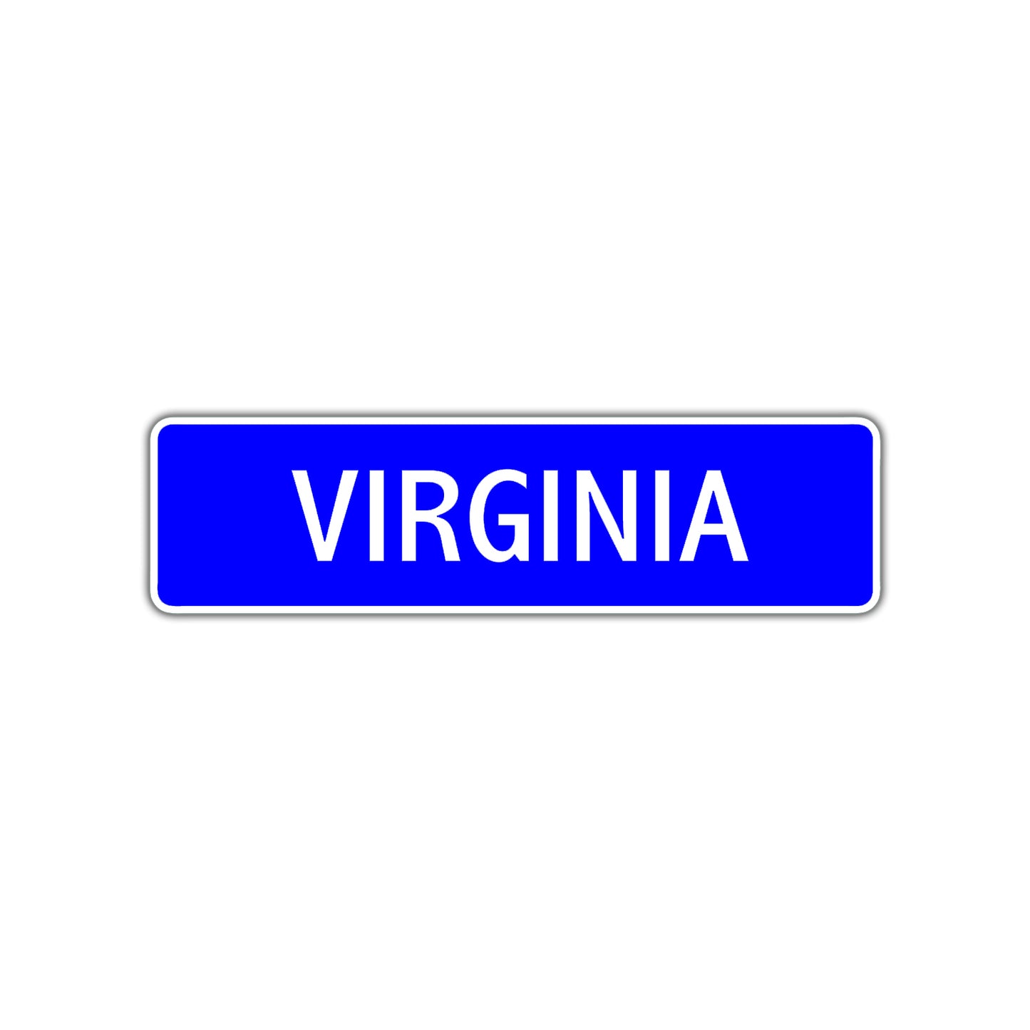 Virginia Street Metal Sign Plate