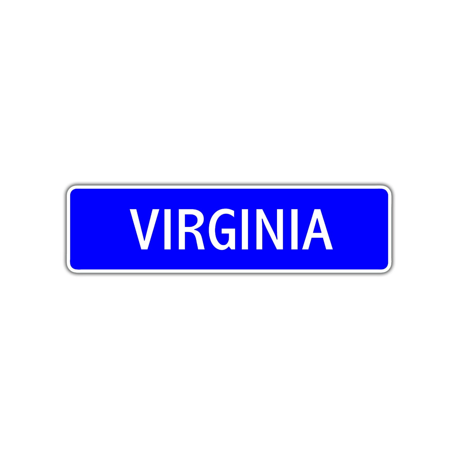 Virginia Street Metal Sign Plate