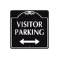 Visitor Parking Both Side Metal Sign Plate (black)
