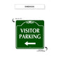 Visitor Parking Left Side Square Metal Sign Dimension