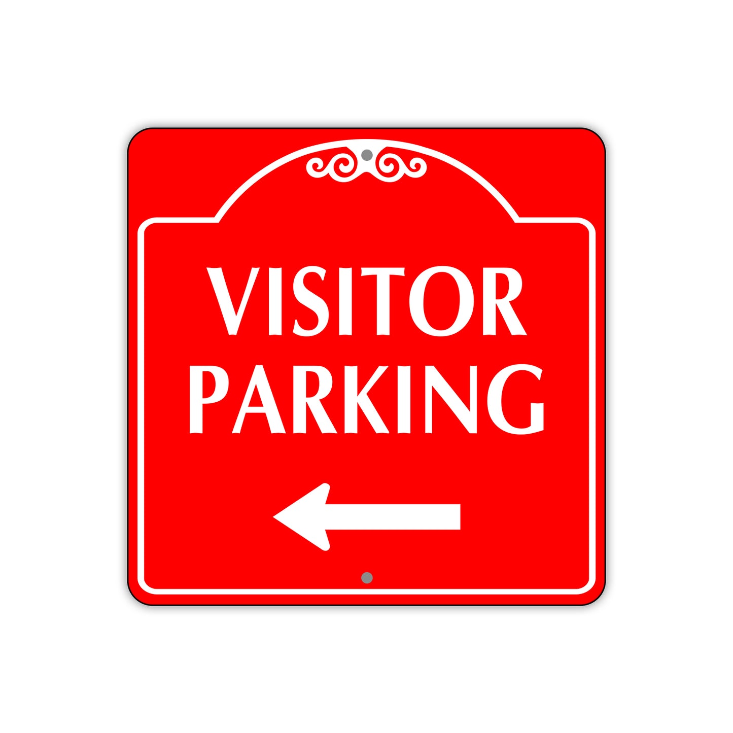 Visitor Parking Left Side Square Sign Plate