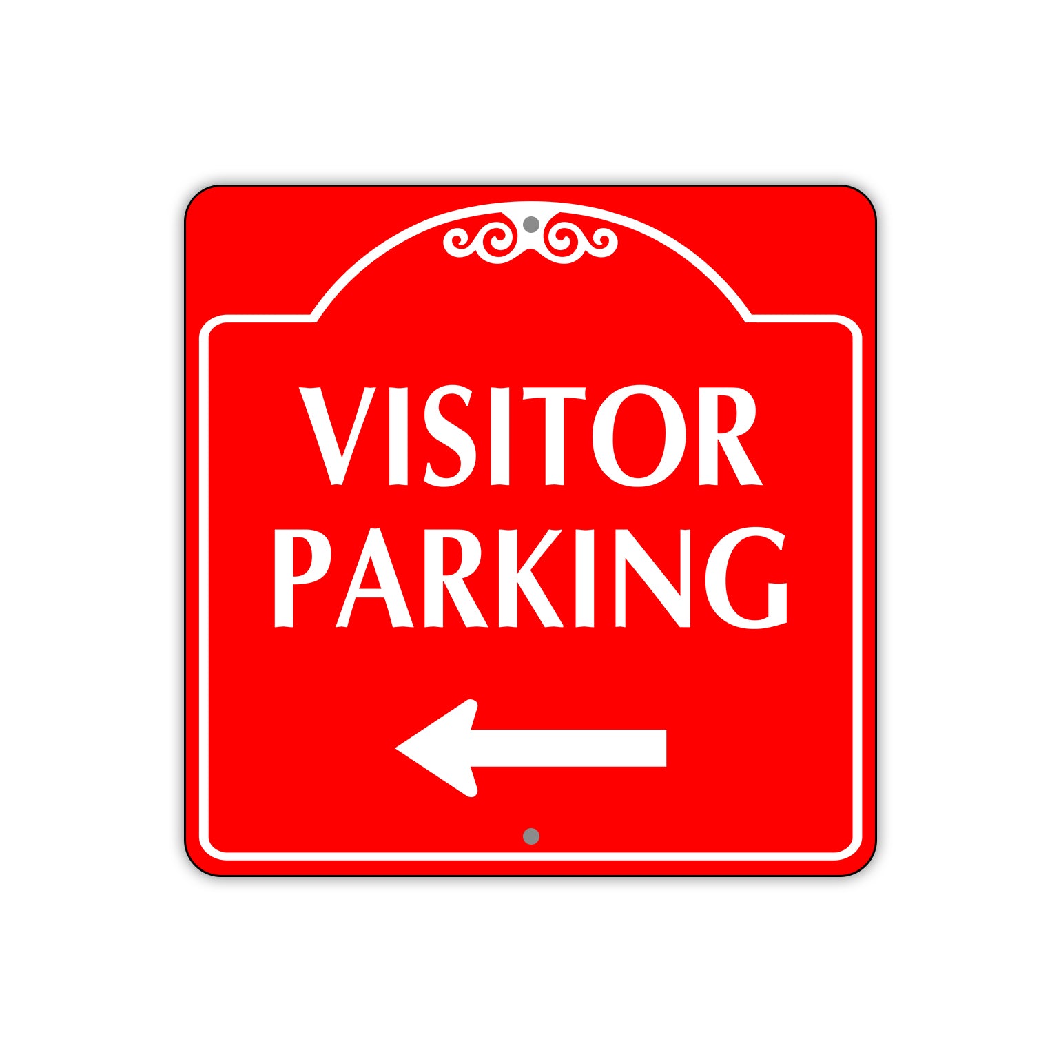 Visitor Parking Left Side Square Sign Plate