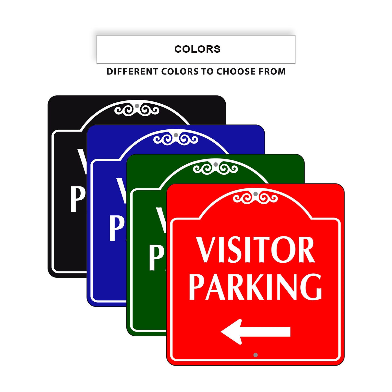 Visitor Parking Left Side Square Signs