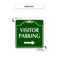 Visitor Parking Right Side Square Metal Sign Dimension