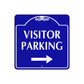 Visitor Parking Right Side Square Metal Sign Plate