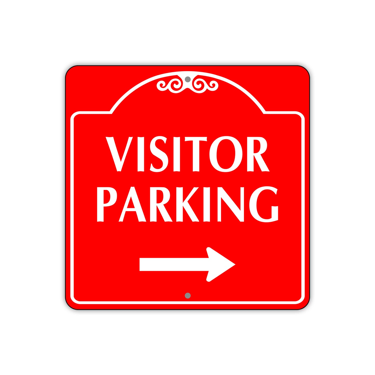 Visitor Parking Right Side Square Sign