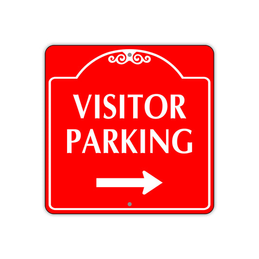 Visitor Parking Right Side Square Sign
