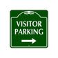 Visitor Parking Right Side Square Sign Plate