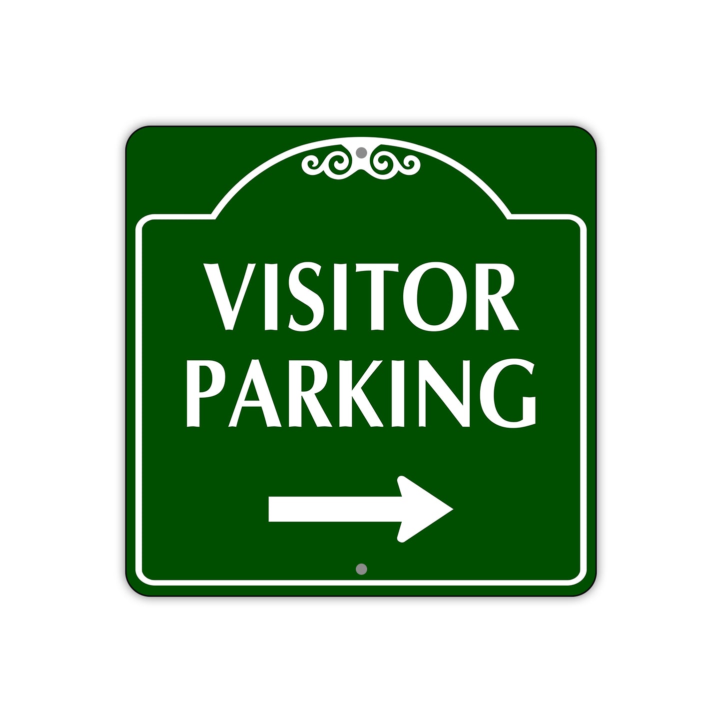 Visitor Parking Right Side Square Sign Plate
