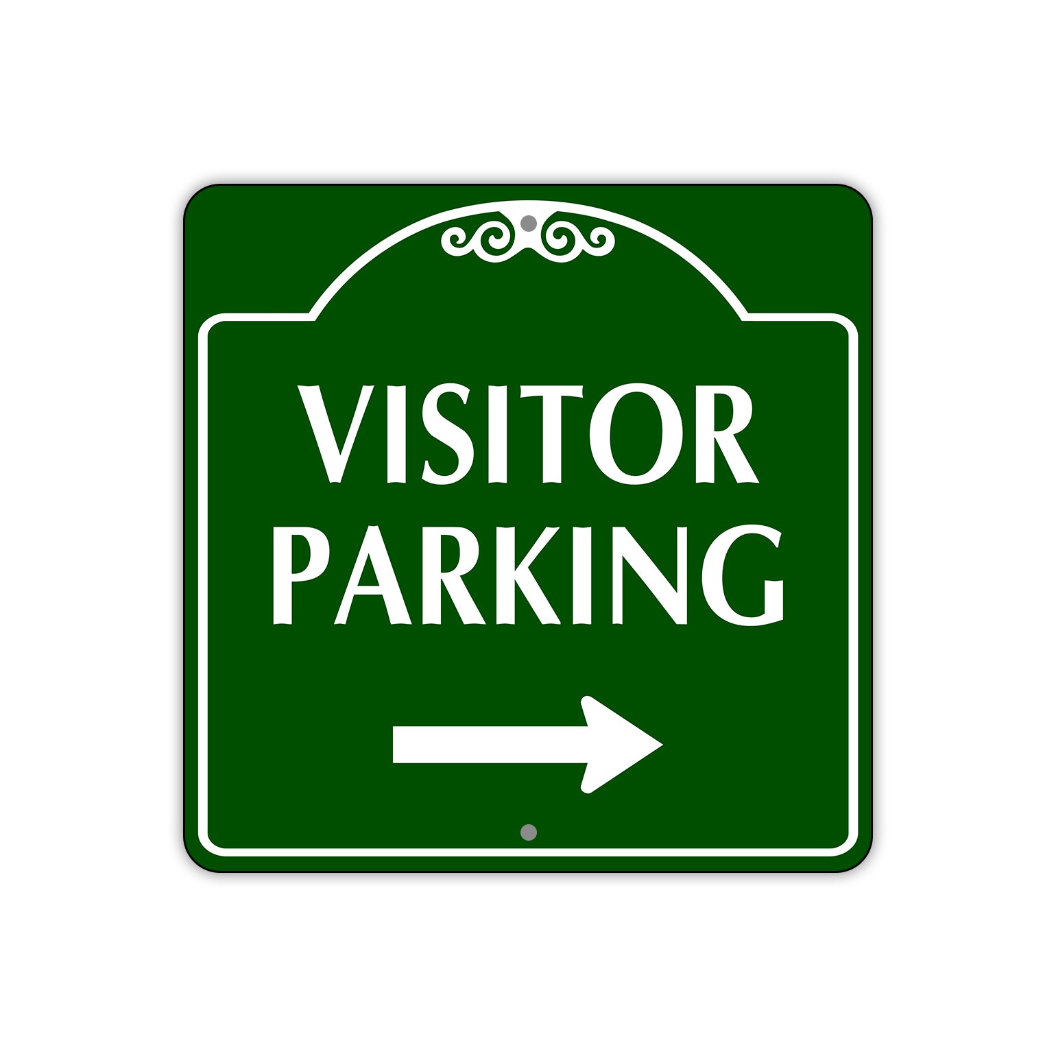 Visitor Parking Right Side Square Sign Plate