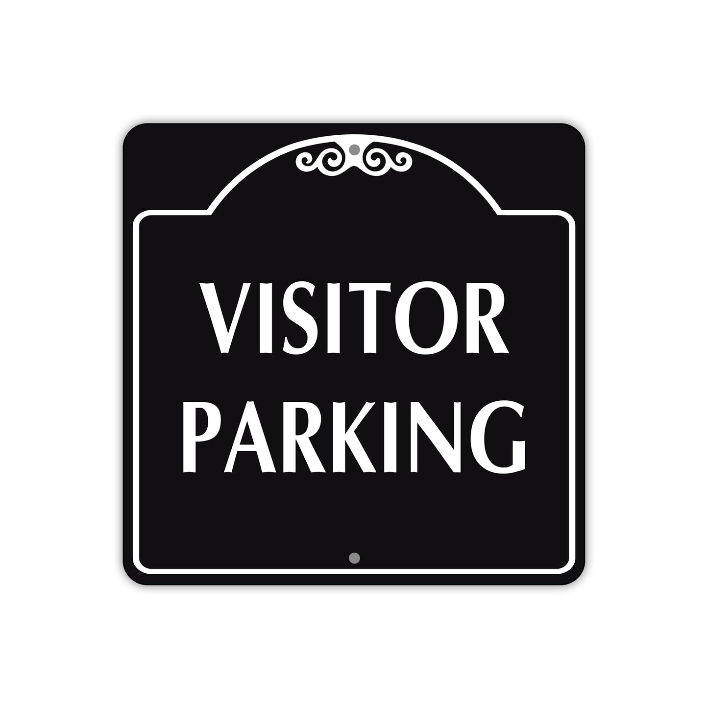 Visitor Parking Square Aluminum Metal Sign  