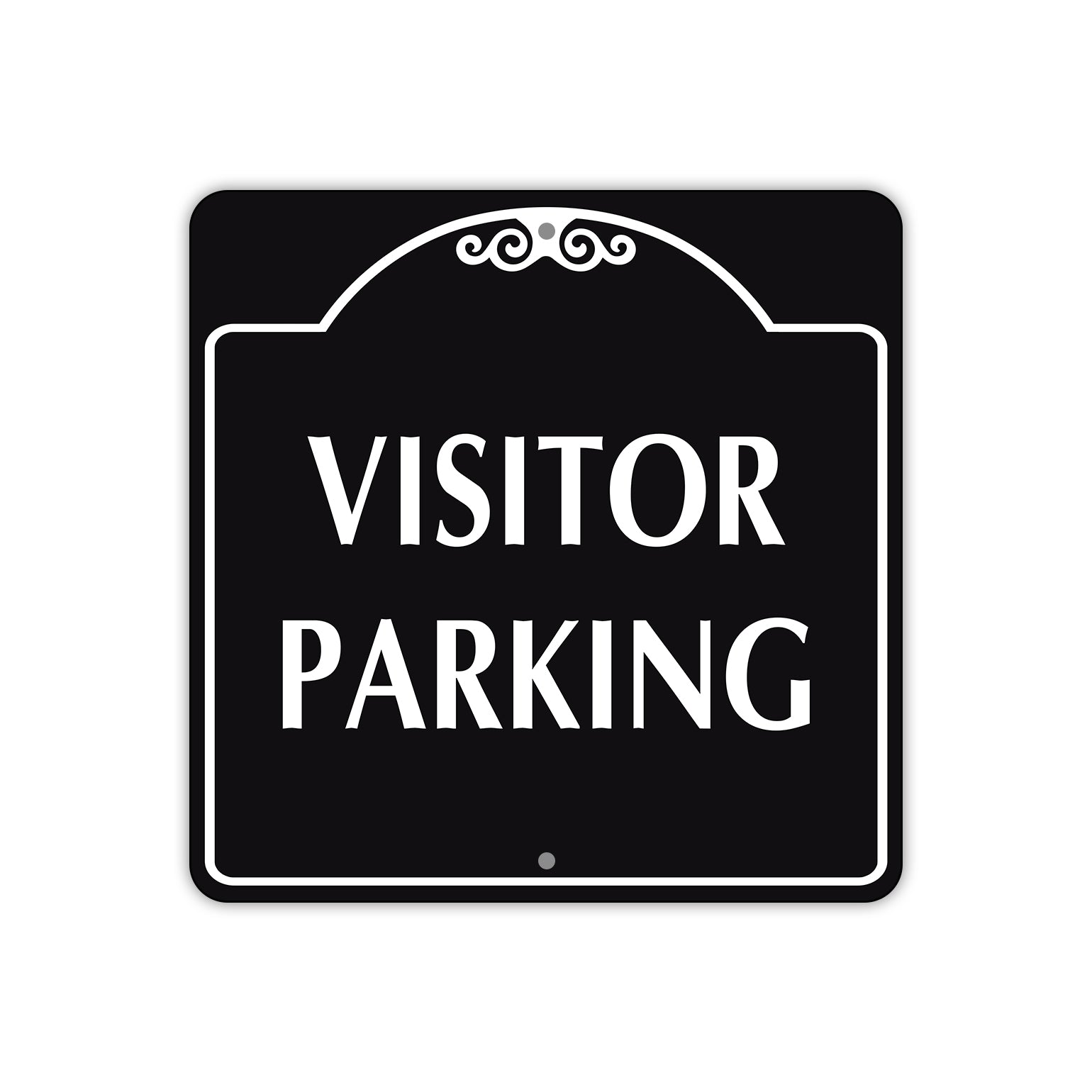 Visitor Parking Square Aluminum Metal Sign  
