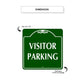 Visitor Parking Square Aluminum Metal Sign Dimension