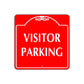 Visitor Parking Square Aluminum Sign 
