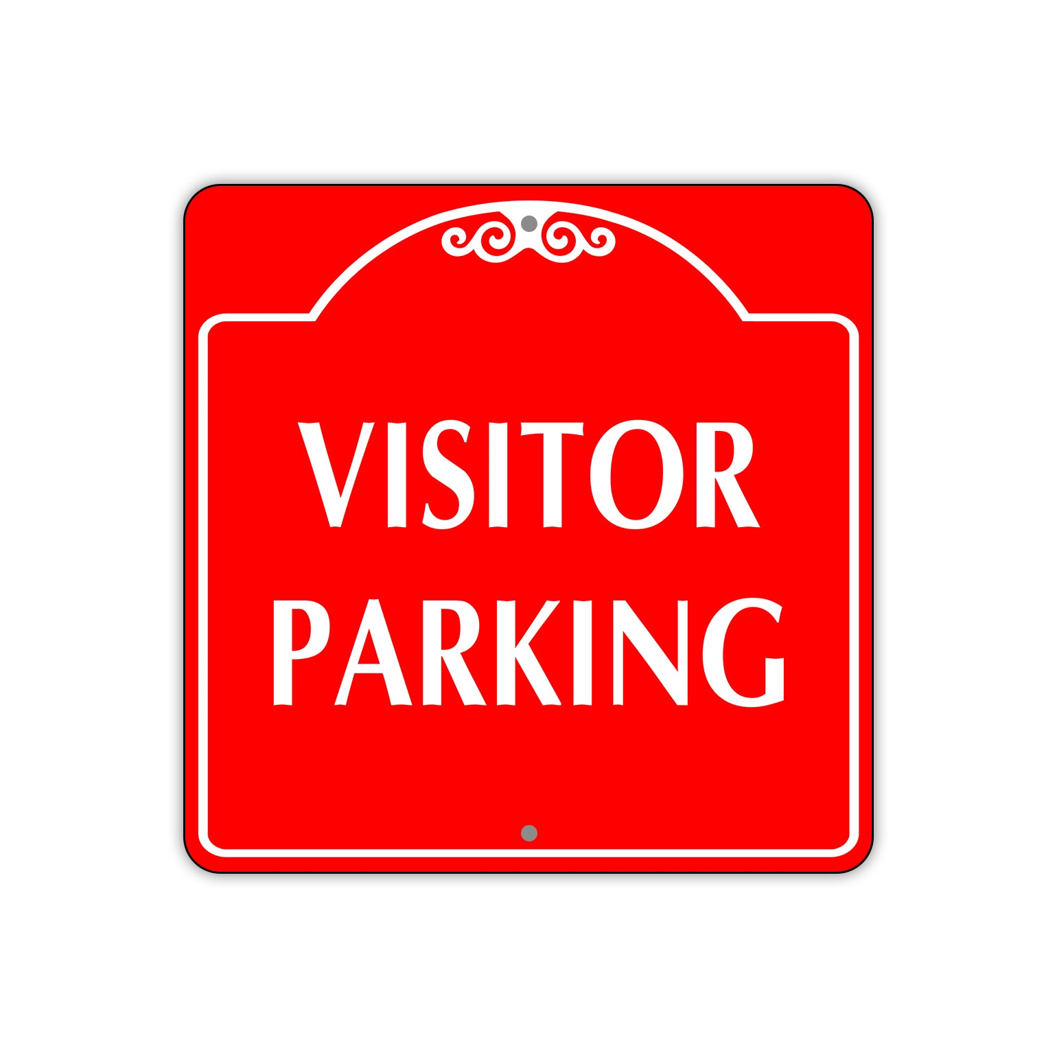 Visitor Parking Square Aluminum Sign 