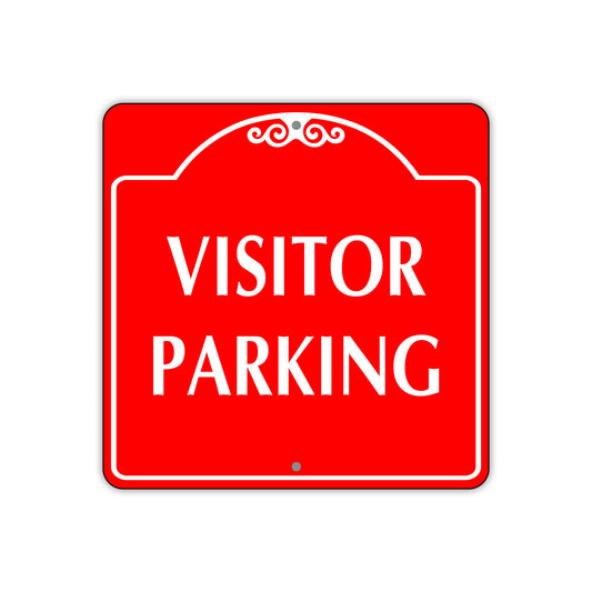 Visitor Parking Square Aluminum Sign 