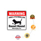 Warning Area Patrolled By Basset Hound Metal Sign Plate