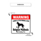 Warning Area Patrolled By Belgian Malinois Sign Dimension