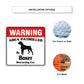 Warning Area Patrolled By Boxer Square Sign Installation options