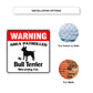 Warning Area Patrolled By Bull Terrier Sign Installation Options