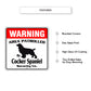 Warning Area Patrolled By Cocker Spaniel Sign Features