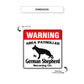 Warning Area Patrolled By German Shepherd Sign Dimension