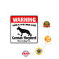 Warning Area Patrolled By German Shepherd Sign Plate
