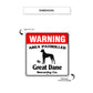 Warning Area Patrolled By Great Dane Sign Dimension