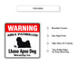 Warning Area Patrolled By Lhaso Apso Dog Sign Features