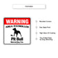 Warning Area Patrolled By Pit Bull Sign Features