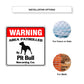 Warning Area Patrolled By Pit Bull Sign Installation Options