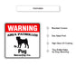 Warning Area Patrolled By Pug Square Sign Features