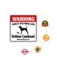 Warning Area Patrolled By Redbone Coonhound Sign Plate