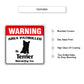 Warning Area Patrolled By Terrier Sign Features