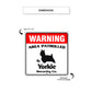 Warning Area Patrolled By Yorkie Sign Dimension