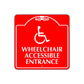 Wheelchair Accessible Entrance Square Sign