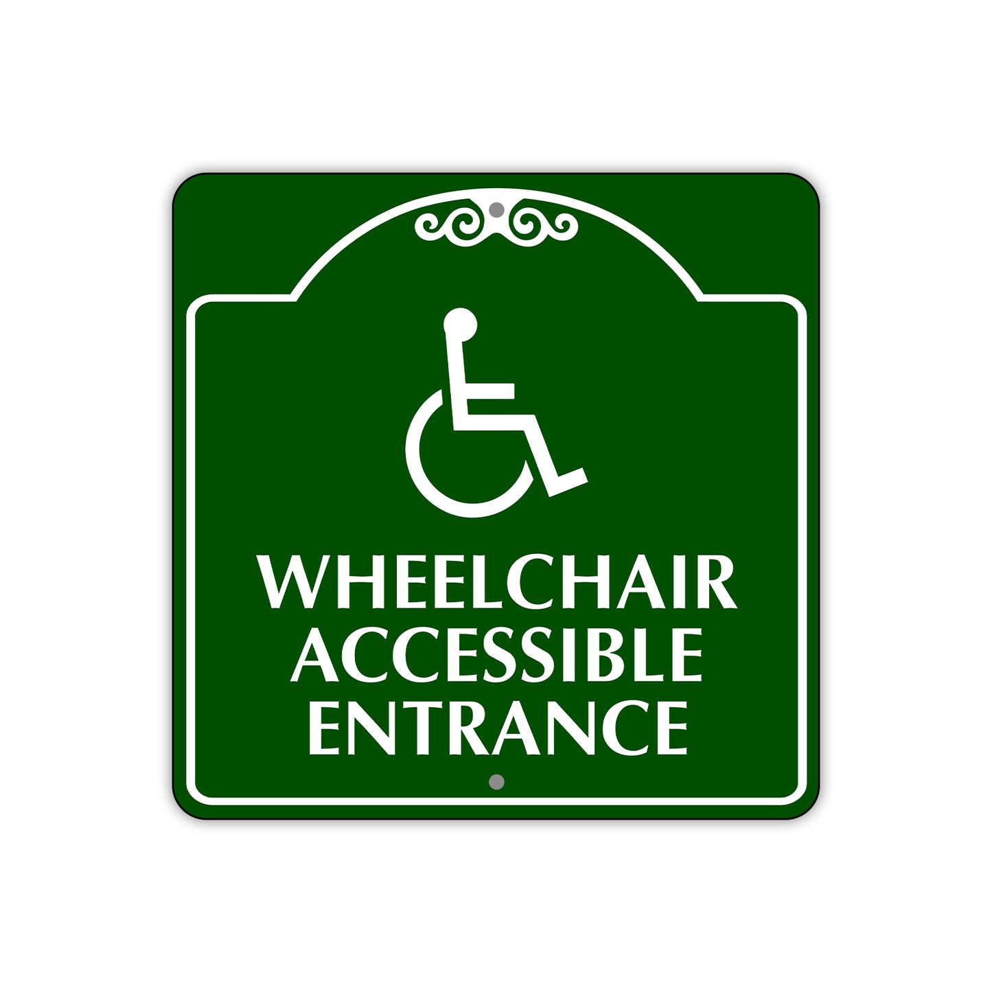 Wheelchair Accessible Entrance Square Sign Plate