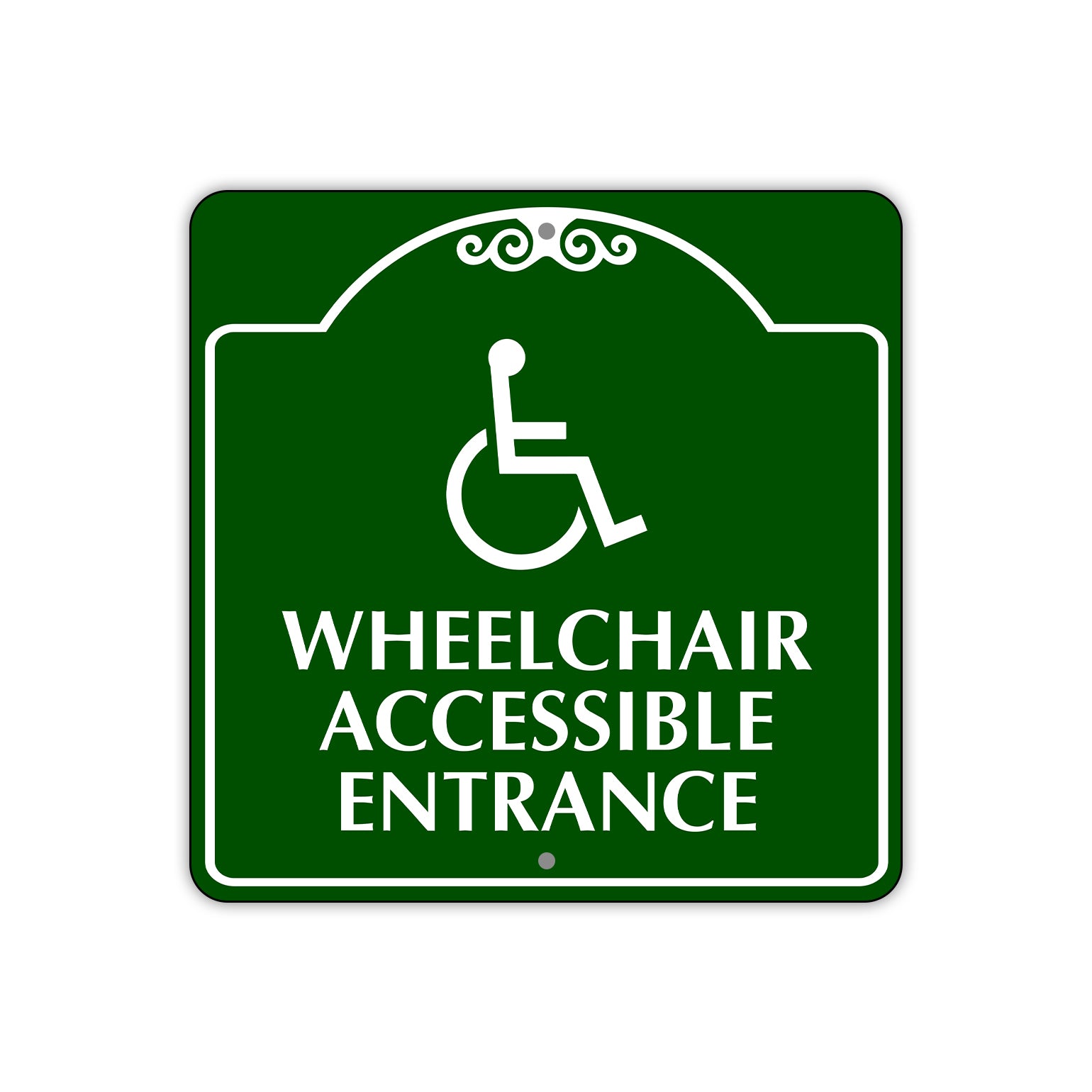 Wheelchair Accessible Entrance Square Sign Plate