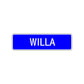 Willa Street Metal Sign Plate