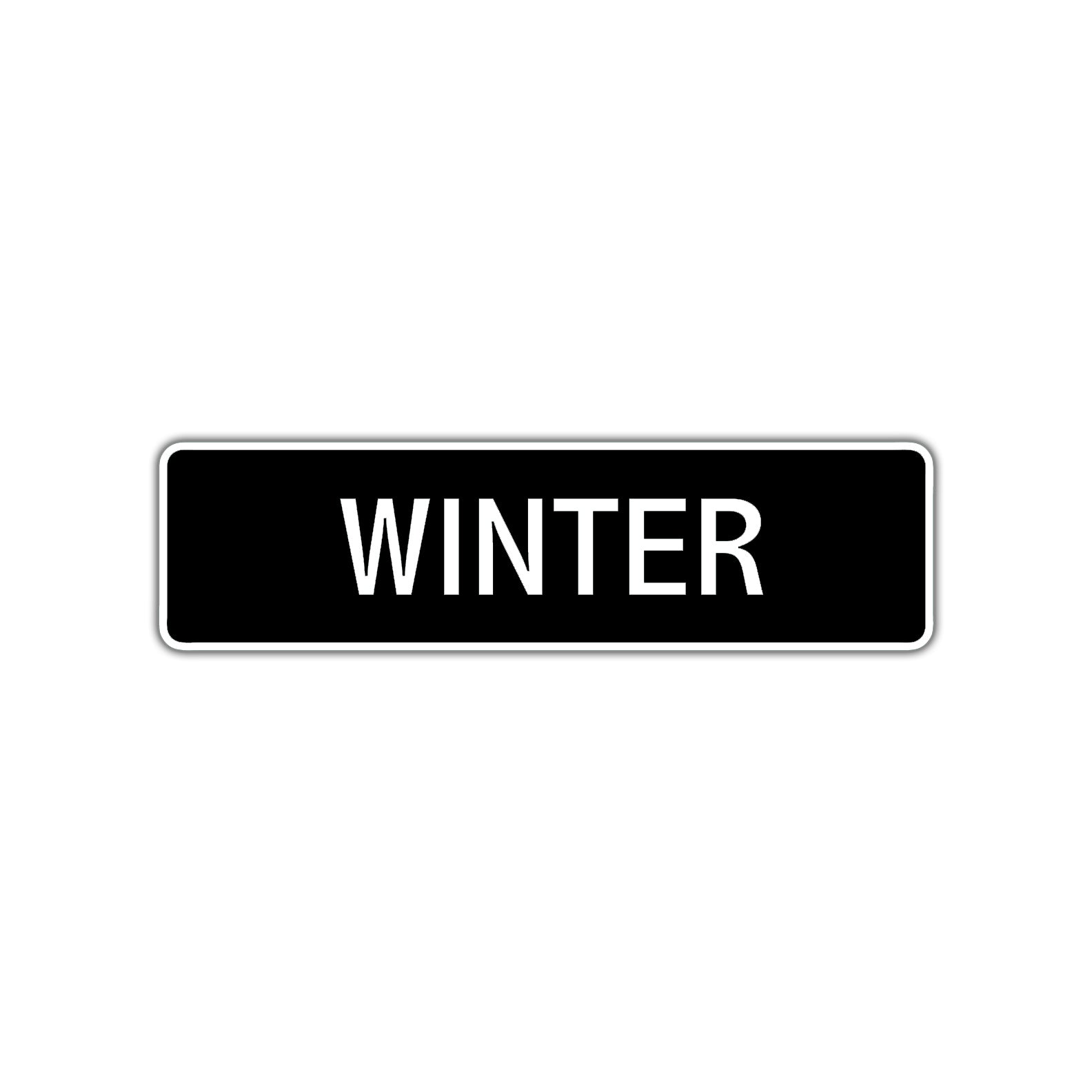Winter Street Metal Sign  