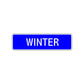 Winter Street Metal Sign Plate