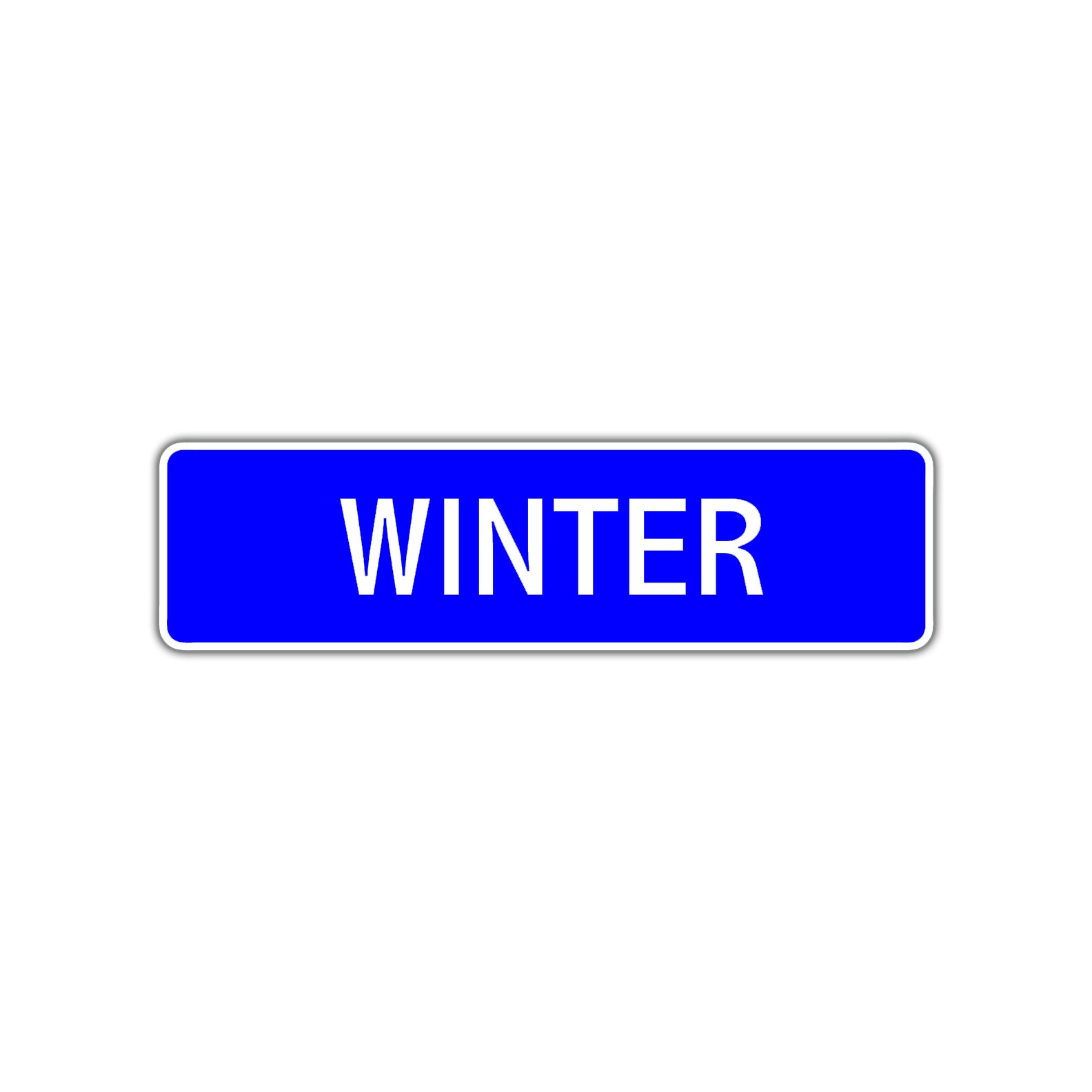 Winter Street Metal Sign Plate