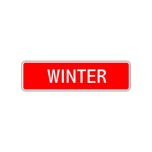 Winter Street Sign