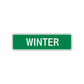 Winter Street Sign Plate