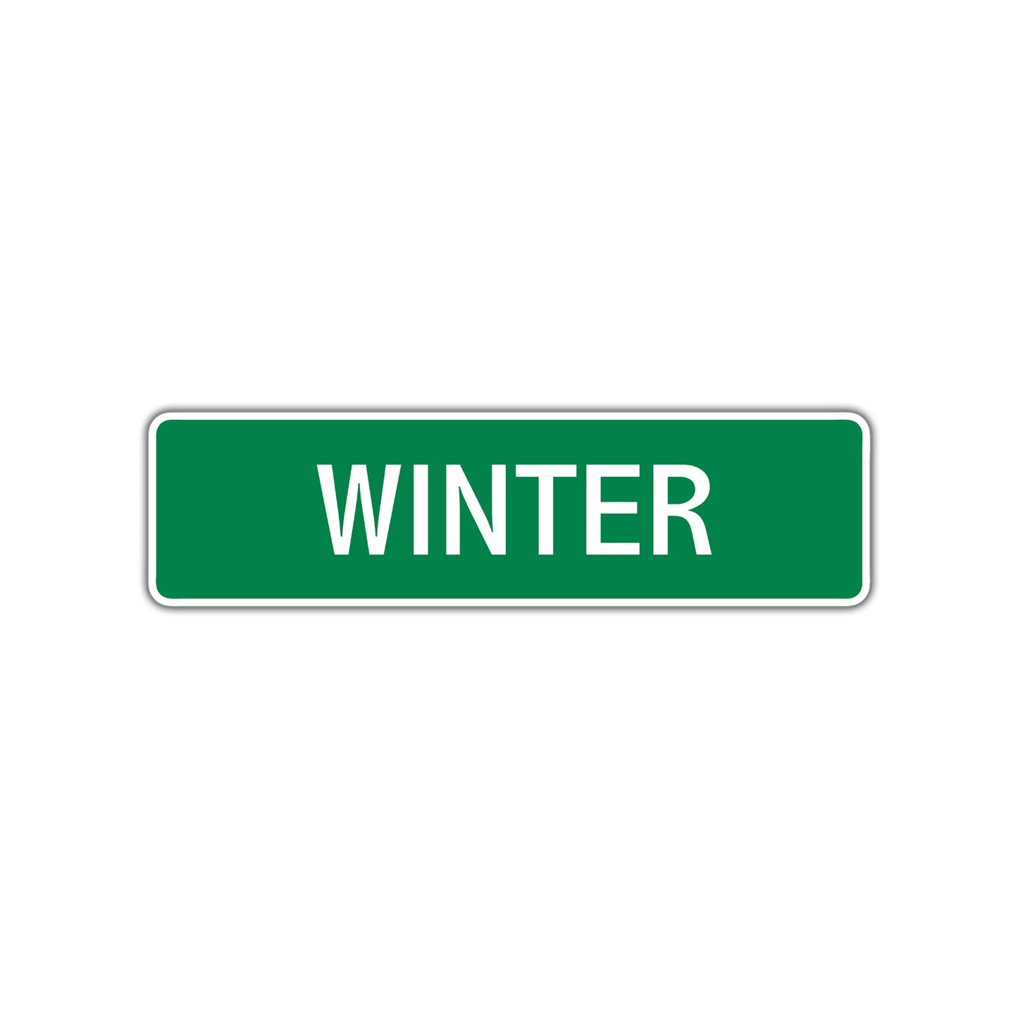 Winter Street Sign Plate