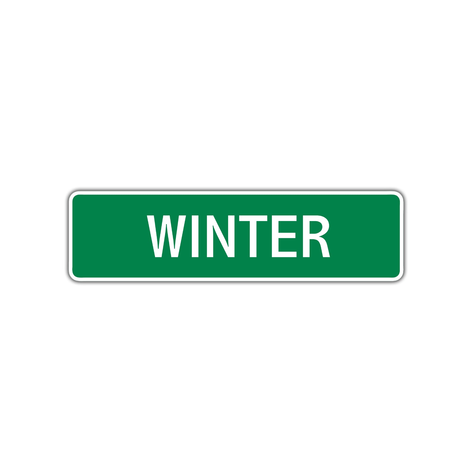 Winter Street Sign Plate