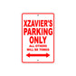 Xzavier's Name Parking Only All Others Will Be Towed Metal Sign Plate